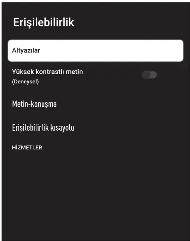 GRUNDIG PARIS 75 GHU 9055 4K NANO - Erişilebilirlik ayarları - 1