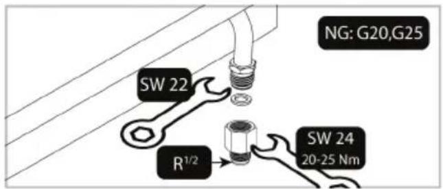 NG: G20,G25 SW 22 R¹/² SW 24 20-25 Nm