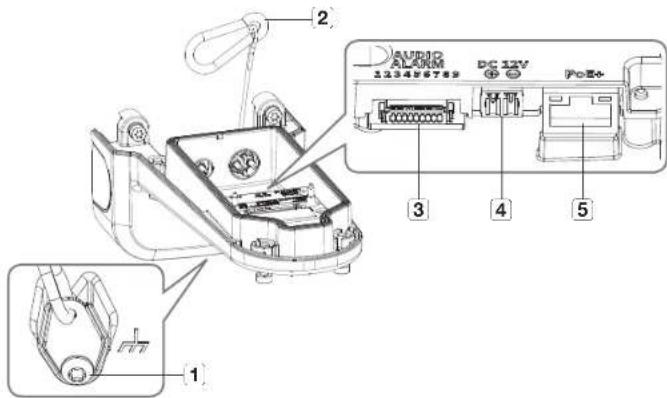 AUDIO ALARM 123406769 DC 12V PoE+ 3 4 5 1