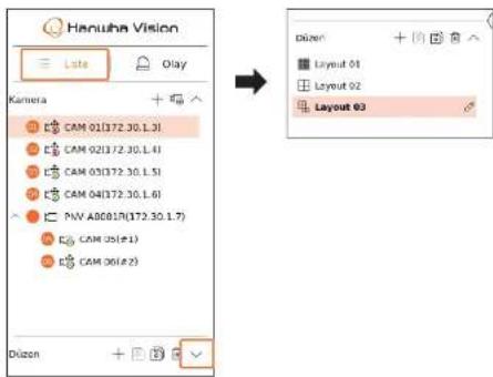Henuha Vision Liste Olay Kamera + CAM 01(172.30.1.3) CAM 02(172.30.1.4) CAM 03(172.30.1.5) CAM 04(172.30.1.6) PVN A8081R(172.30.1.7) CAM 05(1) CAM 06(1.2) Dluzon + + Dluzon Layout 01 Layout 02 Layout 03