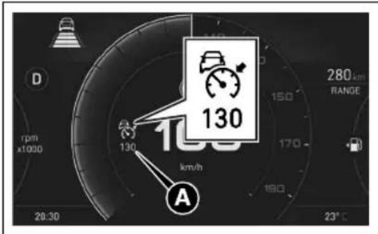D rpm x1000 130 km/h 150 280km RANGE 130 170 180 20:30 23°C A