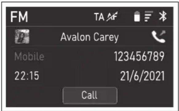 FM Avalon Carey Mobile 123456789 22:15 21/6/2021 Call