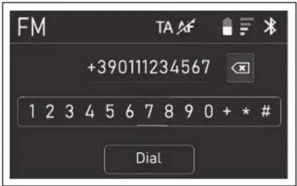 FM +390111234567 1 2 3 4 5 6 7 8 9 0 + * # Dial