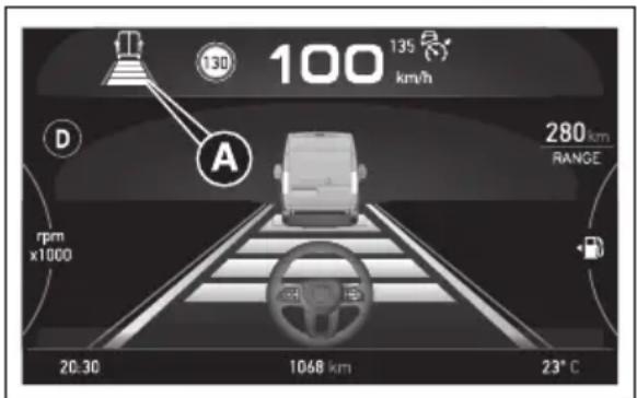 130 100 135 km/h D A rpm x1000 280 km RANGE 20:30 1068 km 23° C