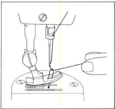 JUKI TL-72 - Drawing up the bobbin thread - 1