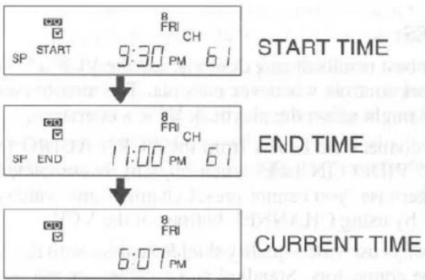 FUNAI FV2161 - TO CHECK THE START/END TIME - 1