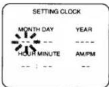 SYLVANIA 2945LF - Select "SETTING CLOCK" - 1