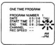 SYLVANIA 2945LF - Set the end minute - 1