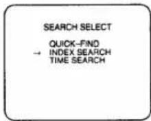 SYLVANIA 2945LF - Select "INDEX SEARCH" - 1