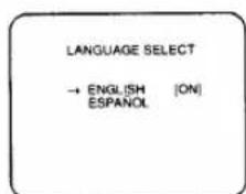 SYLVANIA 2945LF - SELECTING THE LANGUAGE - 2