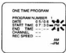 SYLVANIA 2945LF - Set the start minute - 1