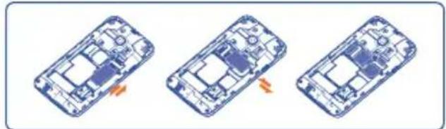 TCL J300 - 取下或安装手机后盖 - 2