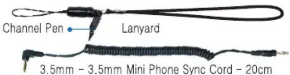 Channel Pen Lanyard 3.5mm - 3.5mm Mini Phone Sync Cord - 20cm