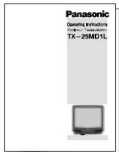 Panasonic Operating Instructors Computer Transmission TX-25MD1L