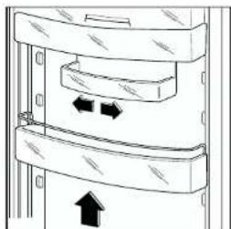 Juno Electrolux JCF84180 - Positioning the door shelves - 1