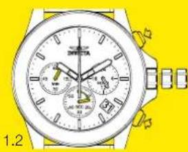 INVICTA Pro Diver 14340 - Adjusting the Stopwatch Hand Position - 1