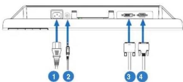 ASUS VH192D - Connessioni dei Cavi - 1
