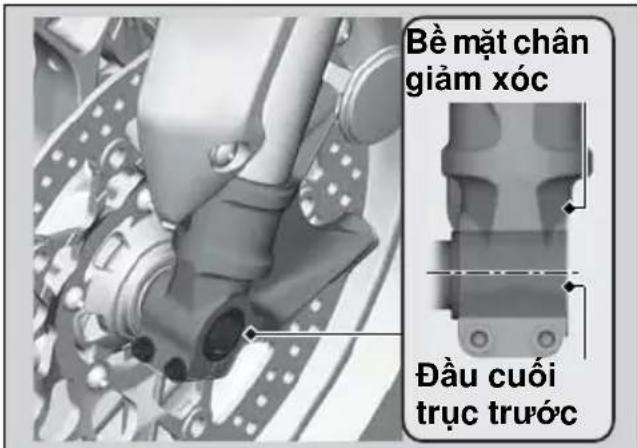 Bè mặt chân giảm xóc Đầu cuối trục trước