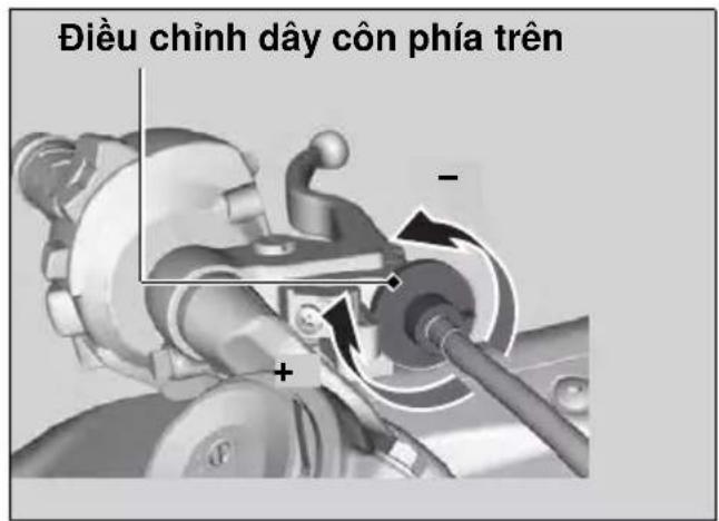 Điều chỉnh dây côn phía trên -