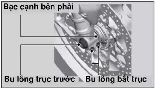 Bạc cạnh bên phải Bu lông trục trước Bu lông bắt trục