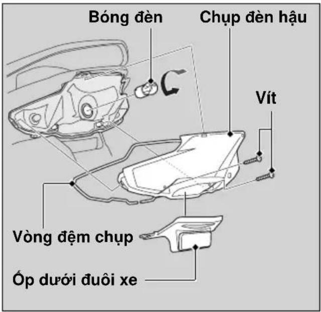 Bóng đèn Chụp đèn hậu Vít Vòng đêm chụp Óp dưới đuôi xe