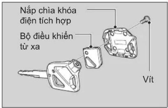 Nắp chia khóa điện tích hợp Bộ điều khiển từ xa Vít