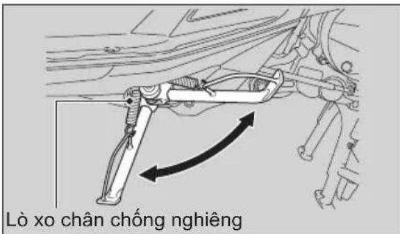 Lò xo chân chống nghiêng