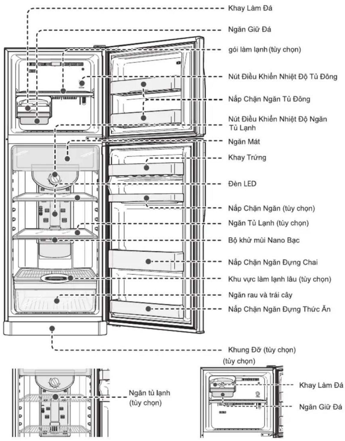 SAMSUNG RT2ASDSS - CÁC BỘ PHÂN - 1