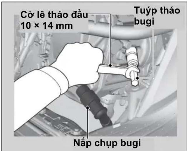 Cò lẻ tháo đầu 10 × 14 mm Tuýp tháo bugi Nắp chụp bugi