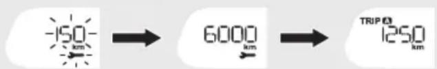 -150 km → 6000 km → TRIP @ 1250 km