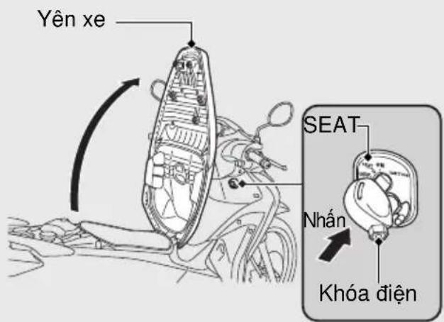 Yên xe SEAT Nhân Khóa điện