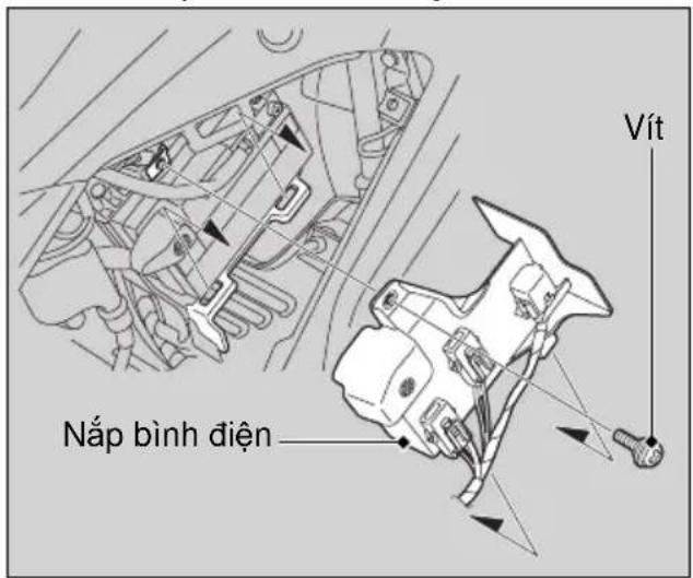 Nắp bình điện Vít