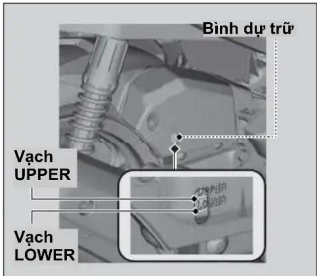 Bình dự trữ Vạch UPPER Vạch LOWER