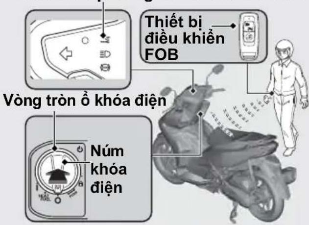 Thiết bị điều khiển FOB Vòng tròn ở khóa điện Núm khóa điện