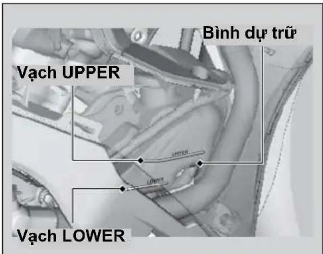 Bình dự trữ Vạch UPPER Vạch LOWER