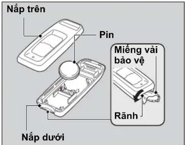 Nắp trên Pin Miếng vải bảo vệ Rãnh Nắp dưới