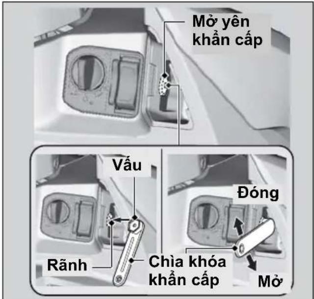 Mở yên khẩn cấp Vấu Rãnh Đóng Chia khóa khẩn cấp Mở