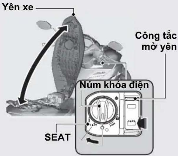 Yên xe Công tắc more yên Núm khóa điện SEAT