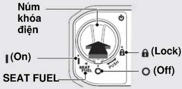 Núm khóa diện (On) SEAT FUEL SEAT FUEL PUSH (Lock) (Off)