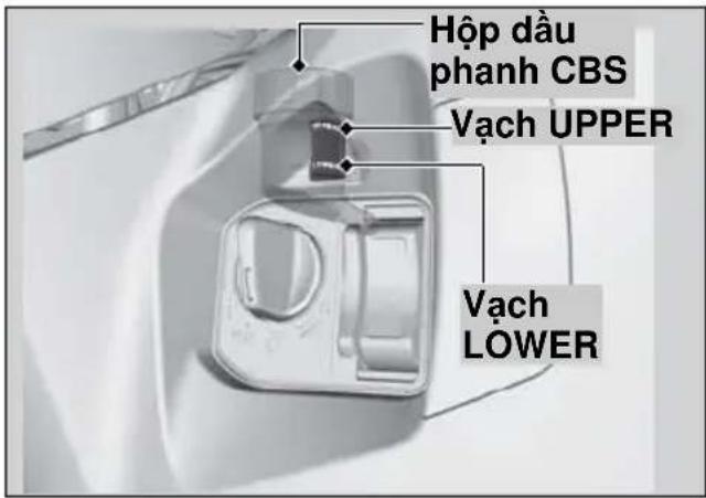 Hộp dâu phanh CBS Vạch UPPER Vạch LOWER