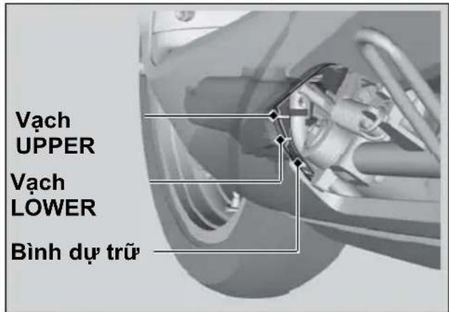 Vạch UPPER Vạch LOWER Bình dự trữ