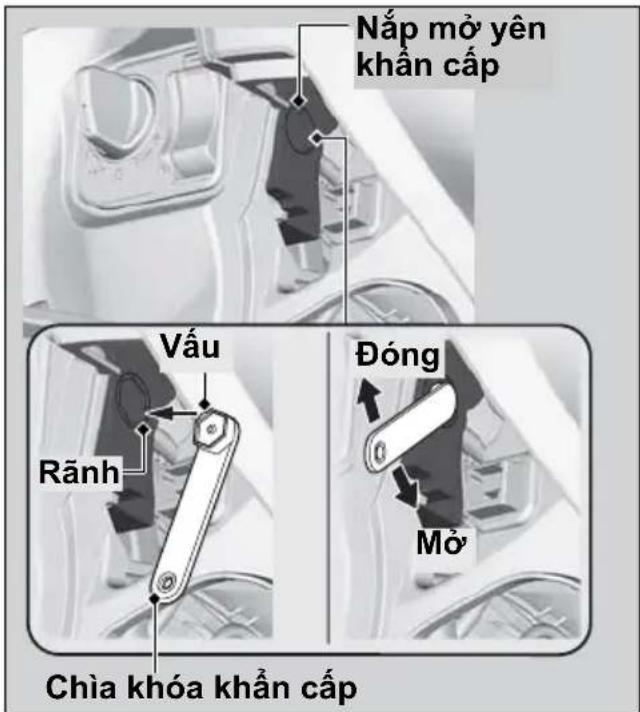 Nắp mở yên khẩn cấp Vấu Rãnh Đóng Mở Chìa khóa khẩn cấp