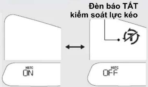 Đèn báo TẮT kiểm soát lực kéo HSTC ON HSTC OFF