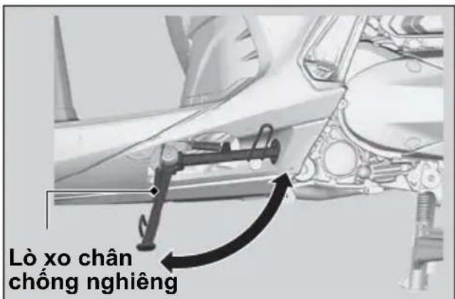 Lò xo chân chống nghiêng