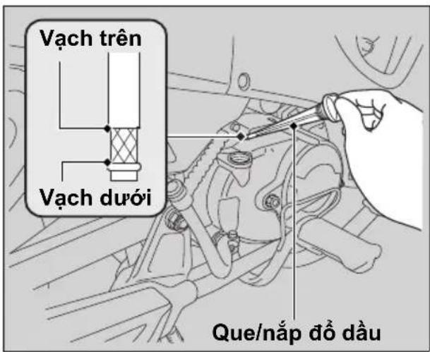 Vạch trên Vạch dưới Que/nắp đồ dầu