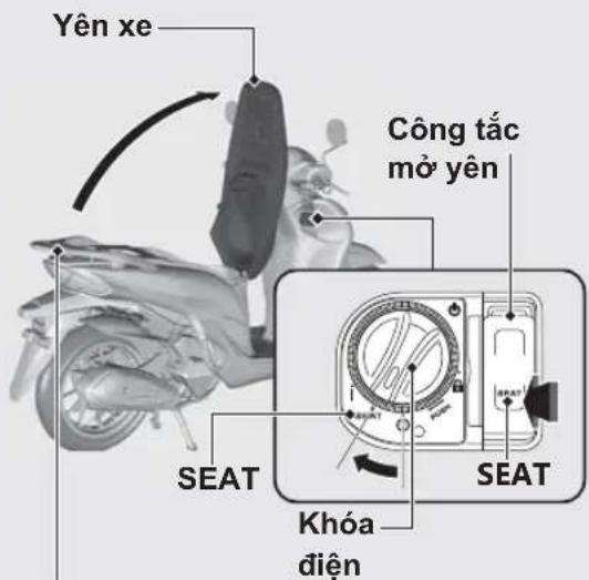 Yên xe Công tắc mở yên SEAT SEAT Khóa diện