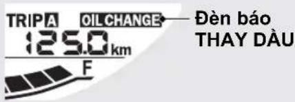 TRIP A OIL CHANGE 125.0 km F Đèn báo THAY DÀU