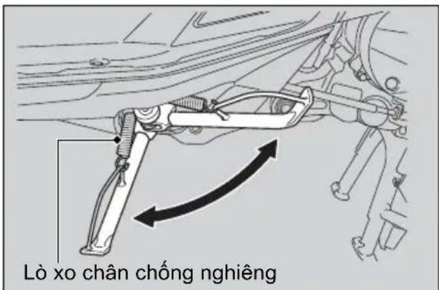 Lò xo chân chống nghiêng