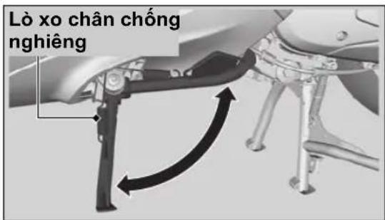 Lò xo chân chống nghiêng