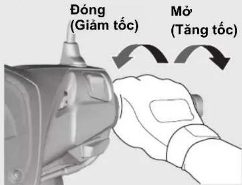 Đóng (Giảm tốc) Mở (Tăng tốc)